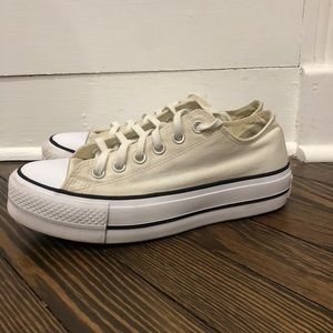 Cream Platform Low converse